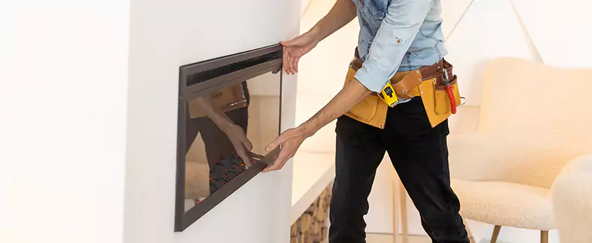 Metal Fireplace Installation in Holland, Michigan